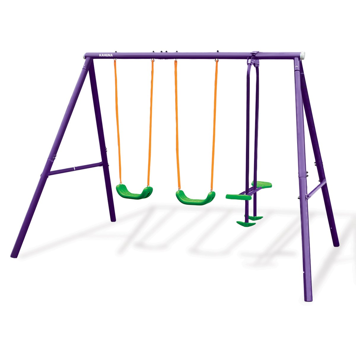 Board Games: Kahuna Kids 4-Seater Swing Set Purple Green