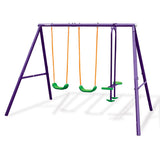 Board Games: Kahuna Kids 4-Seater Swing Set Purple Green