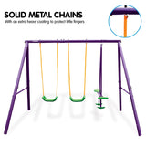 Board Games: Kahuna Kids 4-Seater Swing Set Purple Green