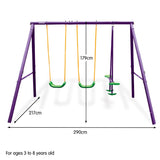 Board Games: Kahuna Kids 4-Seater Swing Set Purple Green