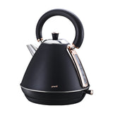Distilling & Brewing: Pronti 1.7L Rose Trim Collection Kettle - Black