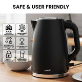Kettles: Pronti Silver Noir Collection 1.7L Electric Kettle