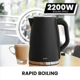 Kettles: Pronti Silver Noir Collection 1.7L Electric Kettle