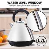 Toasters & Grills: Pronti Rose Trim Collection Toaster & Kettle Bundle - White