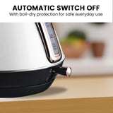 Toasters & Grills: Pronti Rose Trim Collection Toaster & Kettle Bundle - White