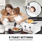Toasters & Grills: Pronti Rose Trim Collection Toaster & Kettle Bundle - White