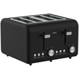 Kettles: Pronti Silver Noir Collection 4 Slice Toaster and Kettle Bundle