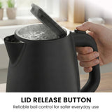 Kettles: Pronti Silver Noir Collection 4 Slice Toaster and Kettle Bundle