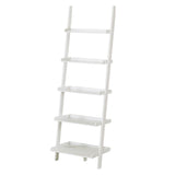 Bookcases & Shelves: Sarantino Aster 5-Tier Ladder Shelf in White