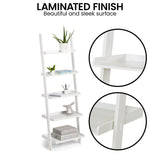 Bookcases & Shelves: Sarantino Aster 5-Tier Ladder Shelf in White
