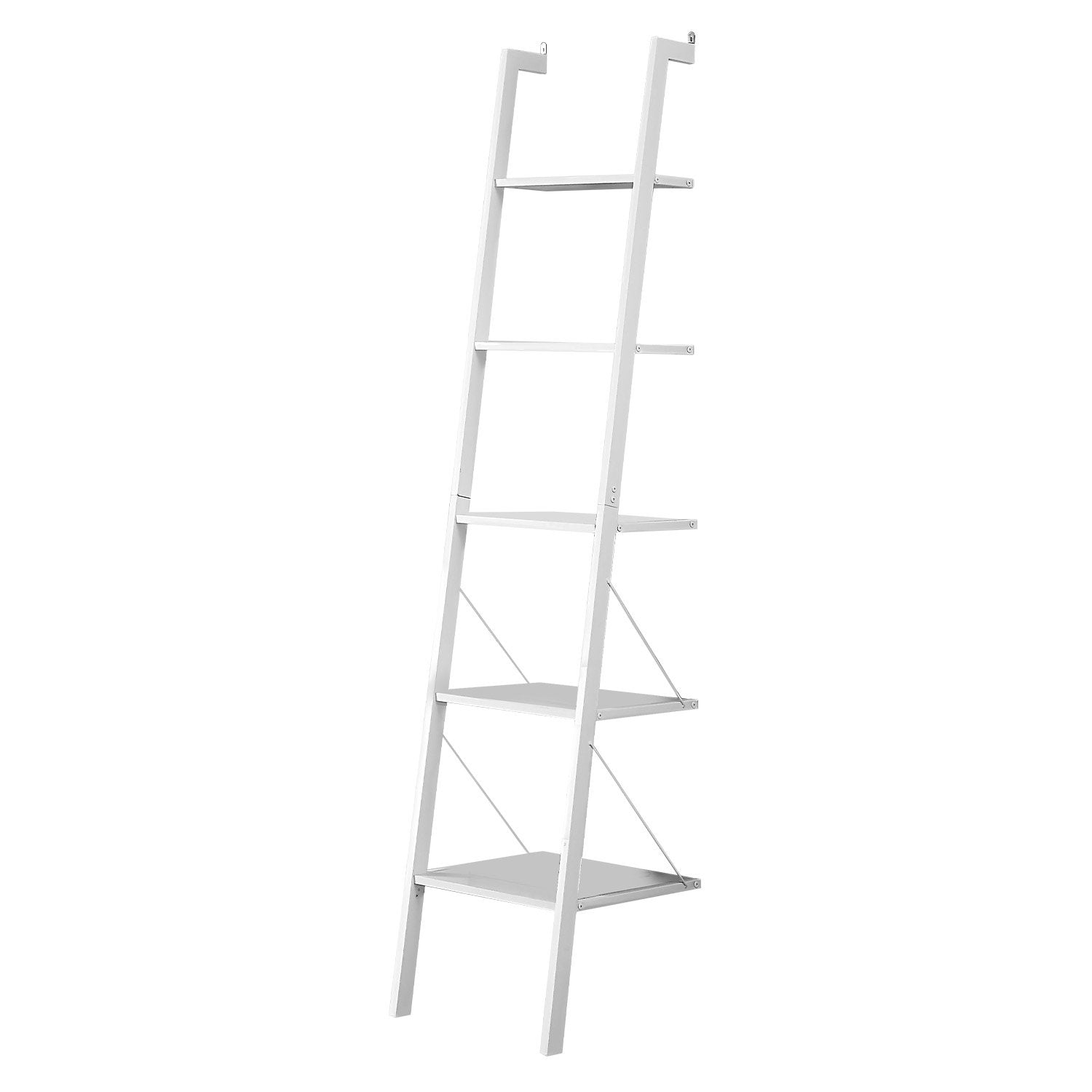 Bookcases & Shelves: Sarantino Amelia 5-Tier Ladder Shelf in White