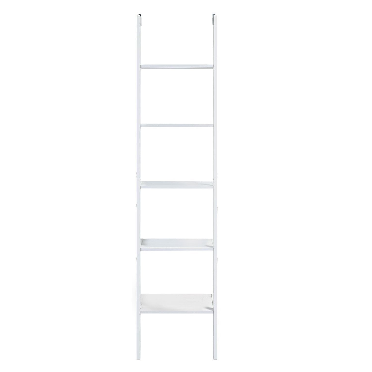 Bookcases & Shelves: Sarantino Amelia 5-Tier Ladder Shelf in White