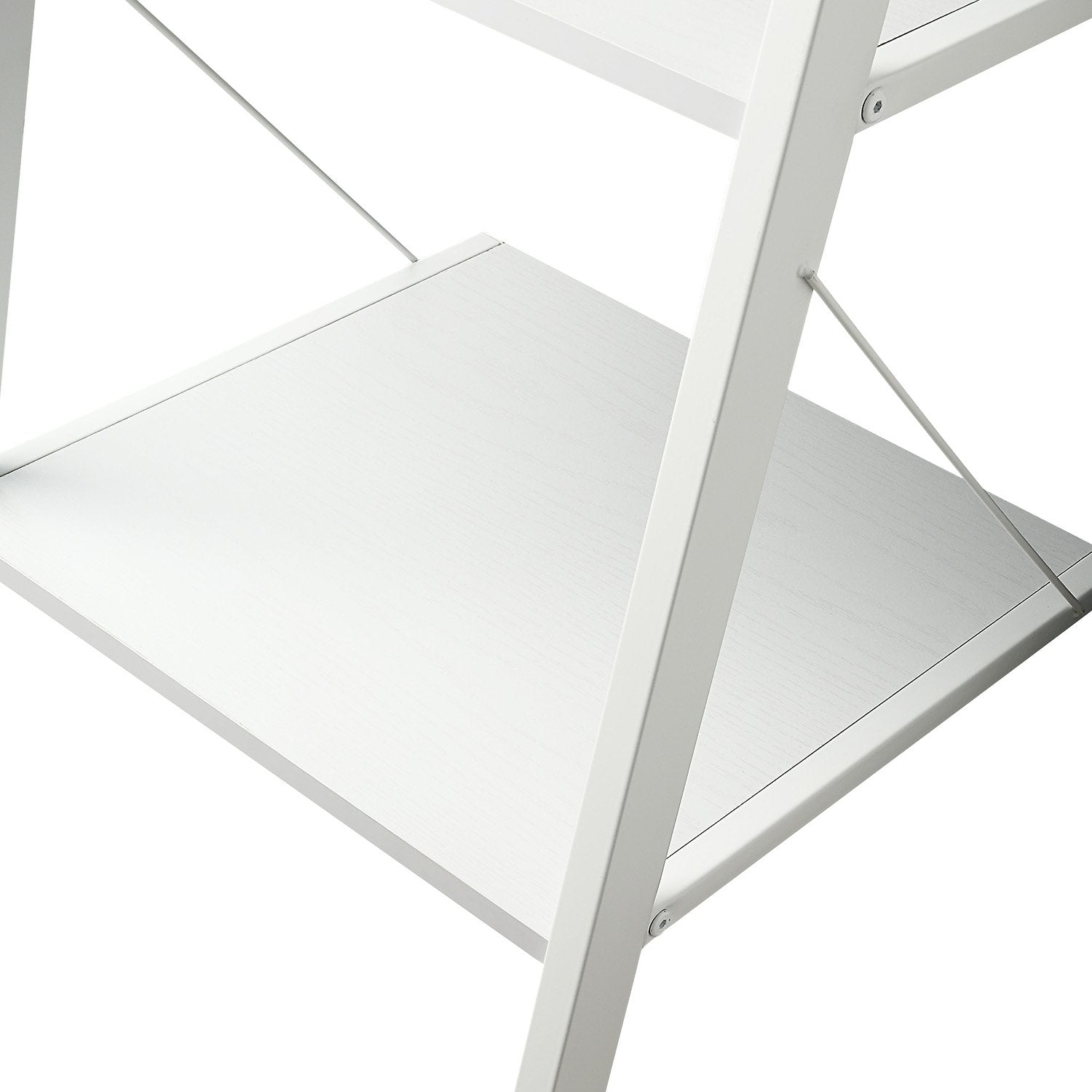 Bookcases & Shelves: Sarantino Amelia 5-Tier Ladder Shelf in White