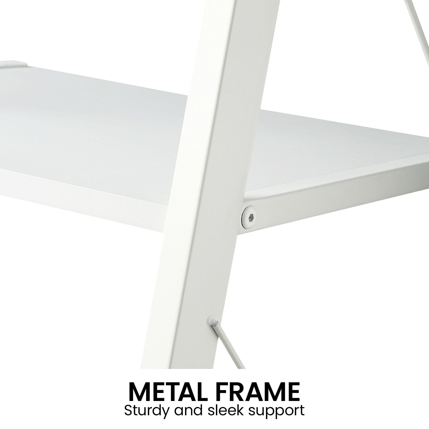 Bookcases & Shelves: Sarantino Amelia 5-Tier Ladder Shelf in White