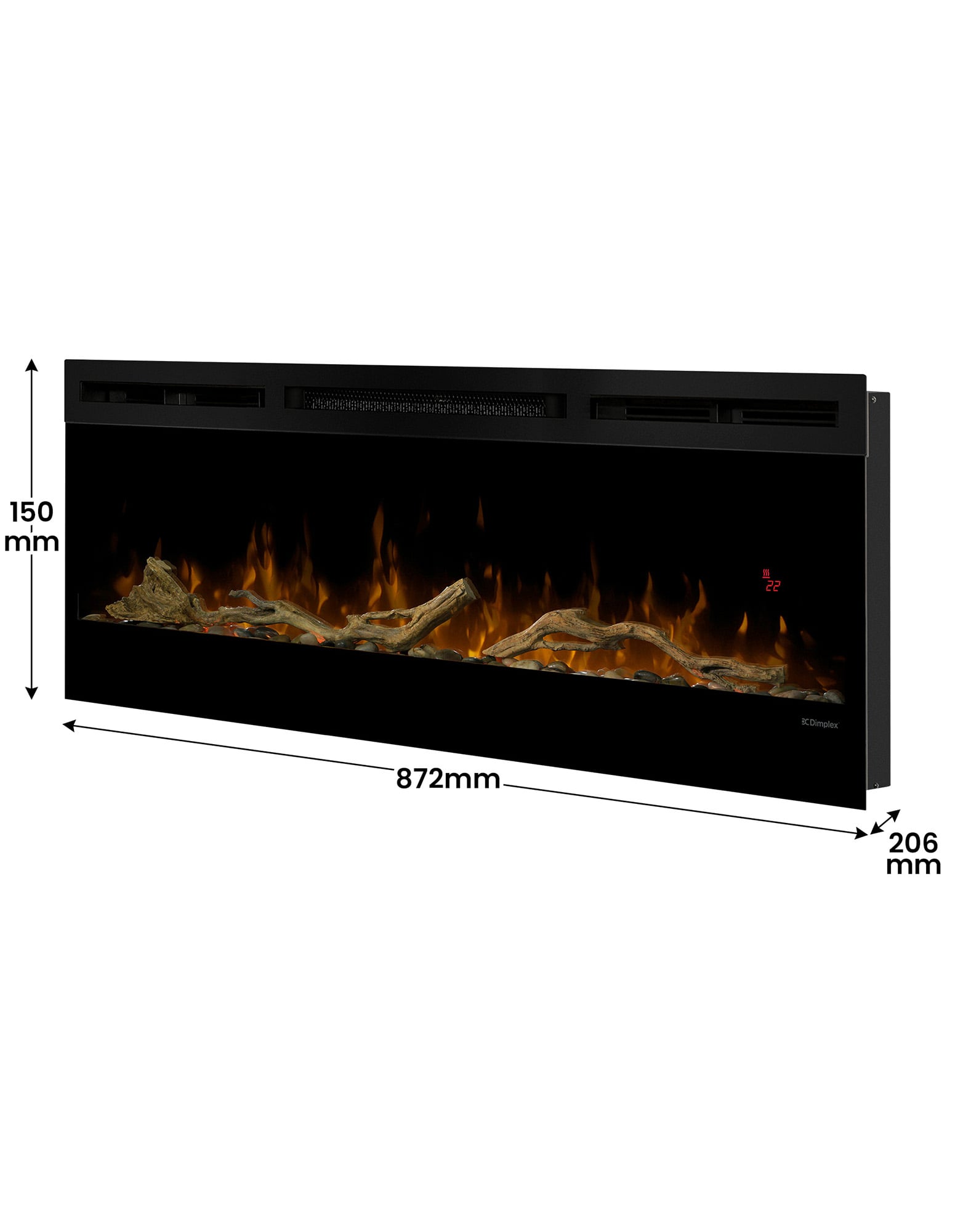 Dimplex 50-inch Linear Fireplace Driftwood and River Rock Accessory Package