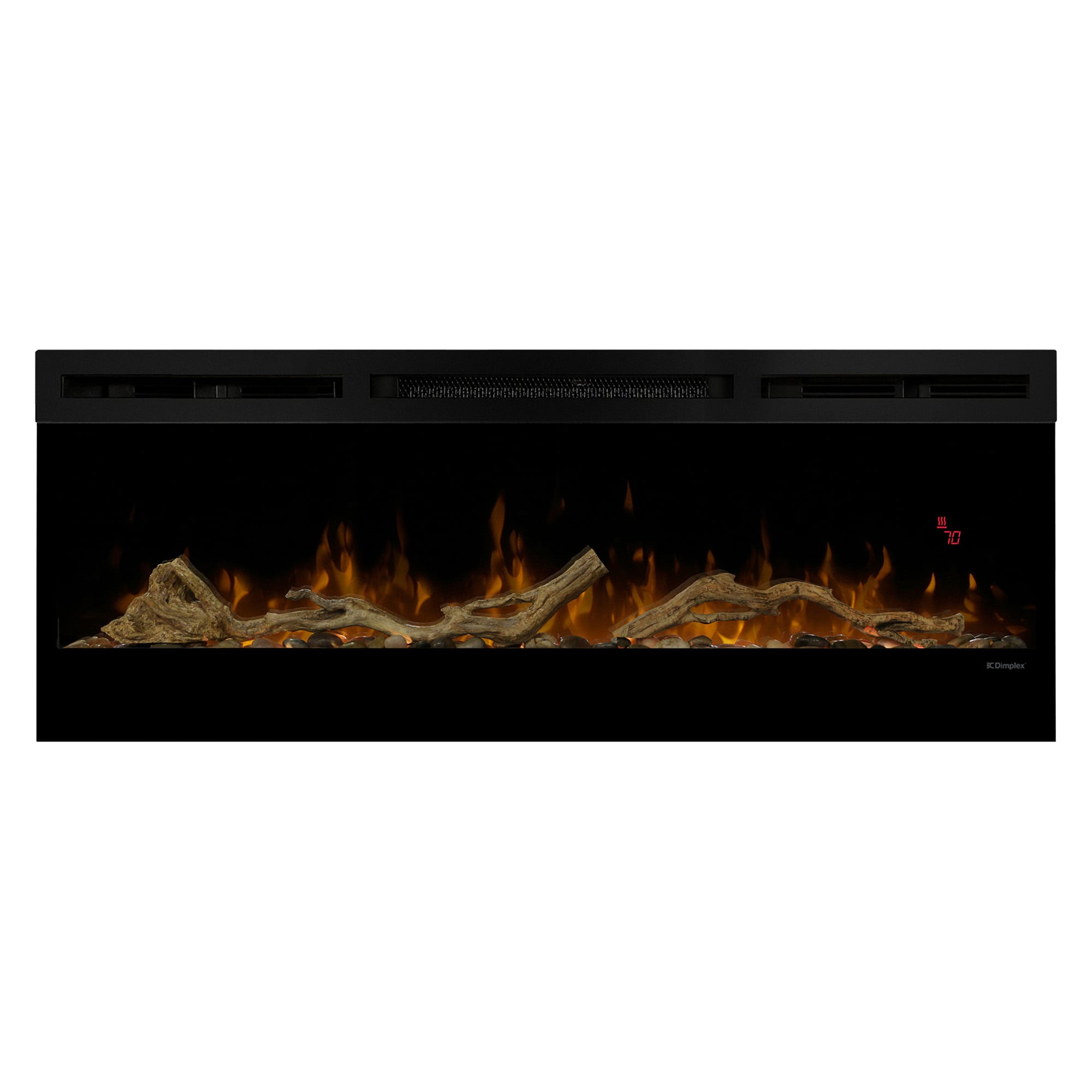 Dimplex 74-inch Linear Fireplace Driftwood and River Rock Accessory Package