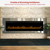 Dimplex 74-inch Linear Fireplace Driftwood and River Rock Accessory Package