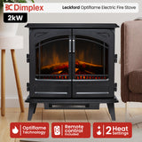 Electric Heaters: Dimplex Leckford Optiflame Electric Fire Stove - 2kW