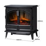 Electric Heaters: Dimplex Leckford Optiflame Electric Fire Stove - 2kW