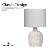 Table Lamps: Sarantino Ceramic Table Lamp In Cream
