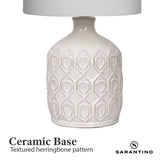 Table Lamps: Sarantino Ceramic Table Lamp In Cream