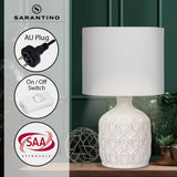 Table Lamps: Sarantino Ceramic Table Lamp In Cream