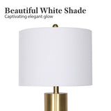 Table Lamps: Sarantino Metal and Marble Table Lamp in Black