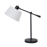 Table Lamps: Sarantino Adjustable Metal Table Lamp In Black