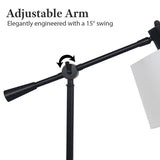 Table Lamps: Sarantino Adjustable Metal Table Lamp In Black
