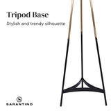 Shower Heads & Screens: Sarantino Metal Tripod Electric Floor Lamp Gradient Finish