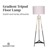Shower Heads & Screens: Sarantino Metal Tripod Electric Floor Lamp Gradient Finish