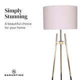 Shower Heads & Screens: Sarantino Metal Tripod Electric Floor Lamp Gradient Finish