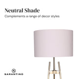 Shower Heads & Screens: Sarantino Metal Tripod Electric Floor Lamp Gradient Finish