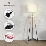 Shower Heads & Screens: Sarantino Metal Tripod Electric Floor Lamp Gradient Finish