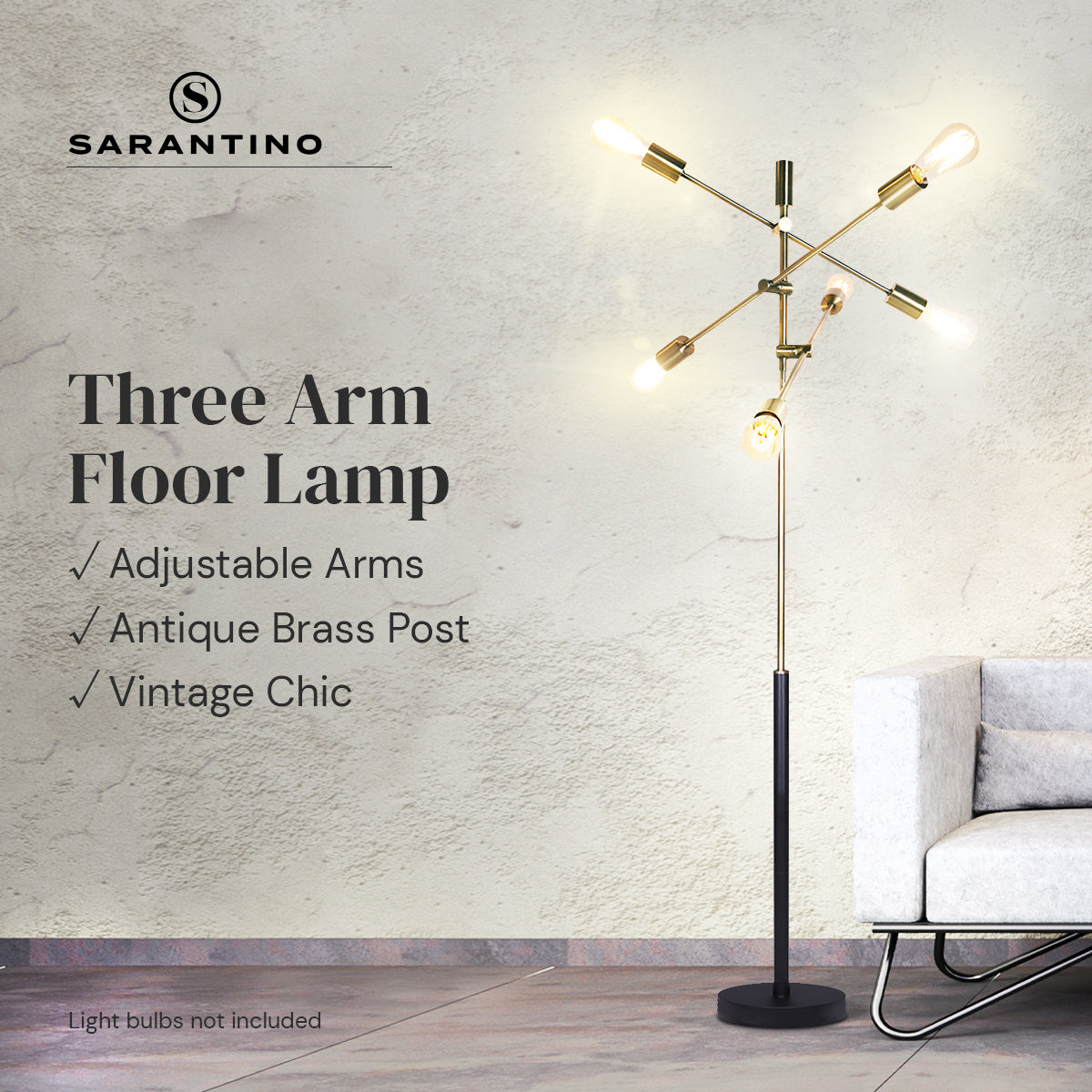 Night Lights & Ambient Lighting: Sarantino 6-Light Metal Sputnik Floor Lamp