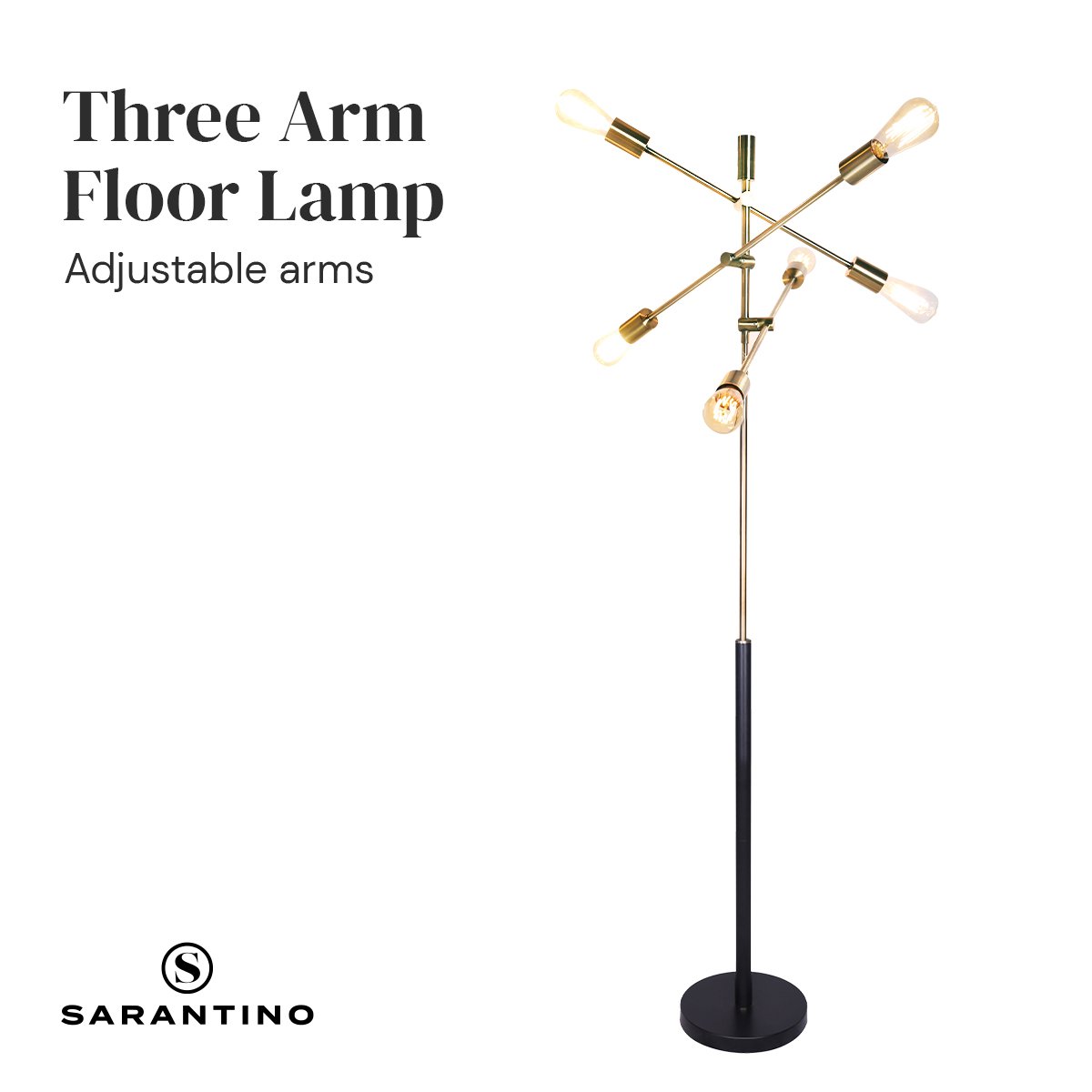 Night Lights & Ambient Lighting: Sarantino 6-Light Metal Sputnik Floor Lamp