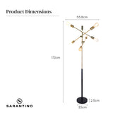 Night Lights & Ambient Lighting: Sarantino 6-Light Metal Sputnik Floor Lamp