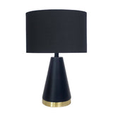 Table Lamps: Sarantino Metal Table Lamp in Black and Gold