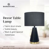 Table Lamps: Sarantino Metal Table Lamp in Black and Gold