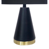 Table Lamps: Sarantino Metal Table Lamp in Black and Gold