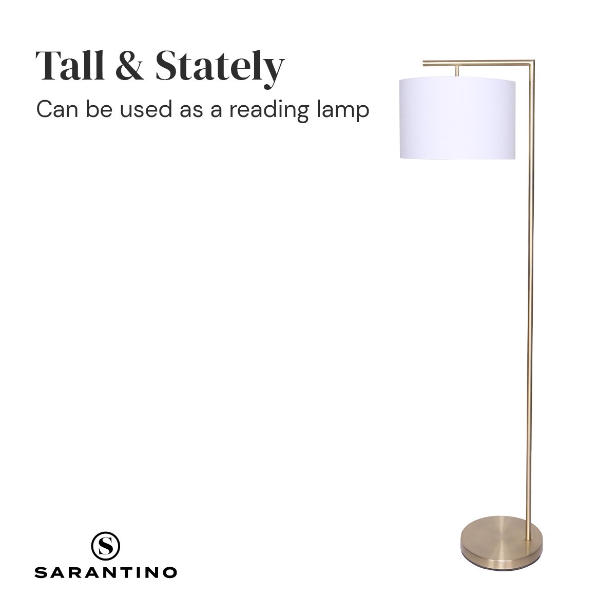 Night Lights & Ambient Lighting: Sarantino 90-Degree Modern Arc Floor Lamp