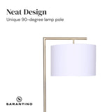 Night Lights & Ambient Lighting: Sarantino 90-Degree Modern Arc Floor Lamp
