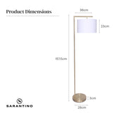 Night Lights & Ambient Lighting: Sarantino 90-Degree Modern Arc Floor Lamp