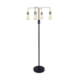 Night Lights & Ambient Lighting: Sarantino Modern Exposed Bulb 4-Arm Industrial Light Floor Lamp
