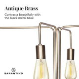 Night Lights & Ambient Lighting: Sarantino Modern Exposed Bulb 4-Arm Industrial Light Floor Lamp