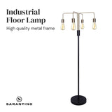 Night Lights & Ambient Lighting: Sarantino Modern Exposed Bulb 4-Arm Industrial Light Floor Lamp
