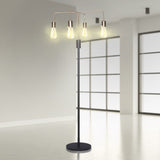 Night Lights & Ambient Lighting: Sarantino Modern Exposed Bulb 4-Arm Industrial Light Floor Lamp