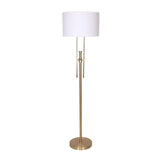 Shower Heads & Screens: Sarantino Brushed Gold Height-Adjustable Metal Floor Lamp