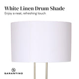Shower Heads & Screens: Sarantino Brushed Gold Height-Adjustable Metal Floor Lamp