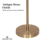 Shower Heads & Screens: Sarantino Brushed Gold Height-Adjustable Metal Floor Lamp